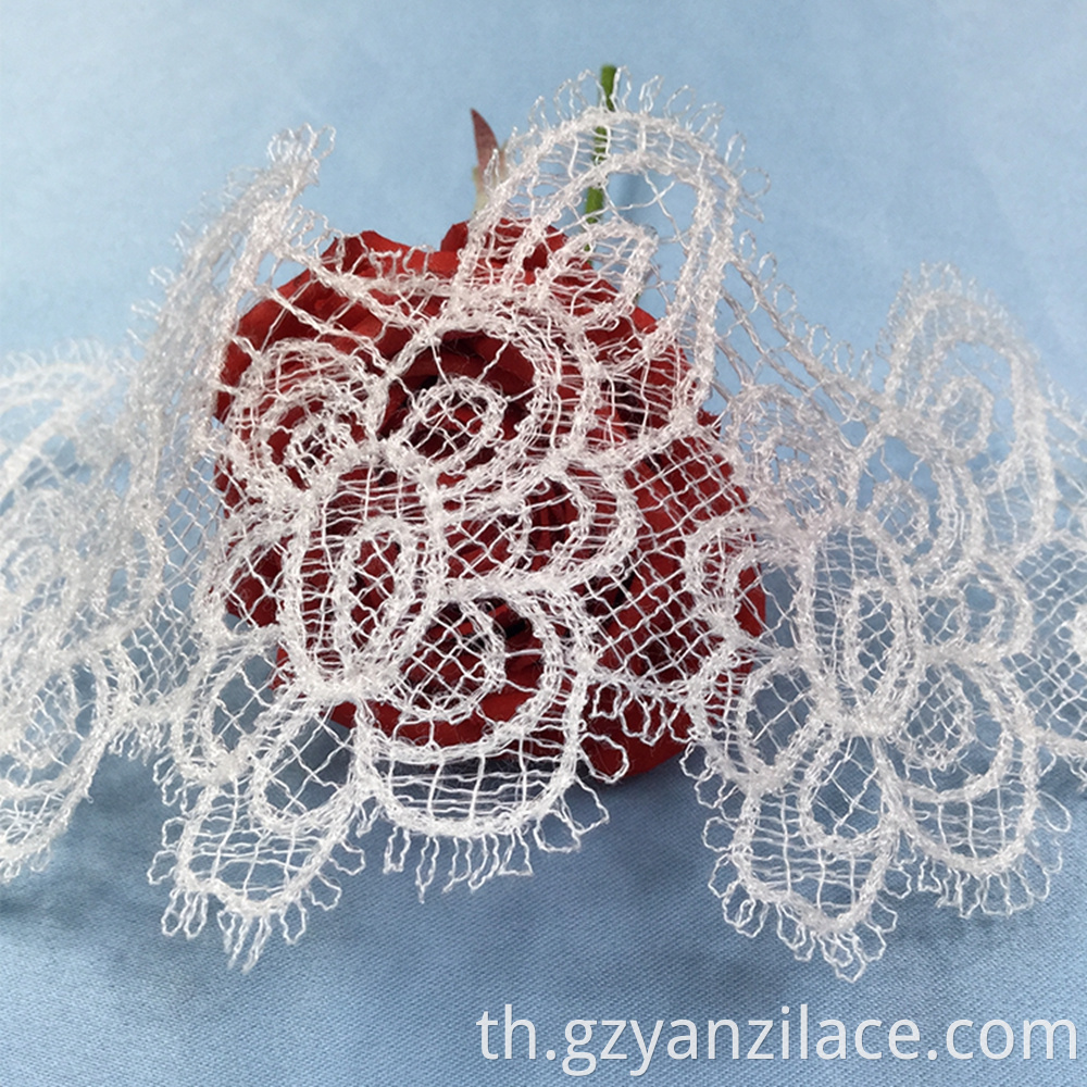 Embroidered Tulle Lace Trim